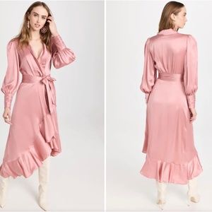 Zimmerman Asymetric Long Sleeve Wrap Dress, Zimmerman size 1 (equivalent to 4-6)